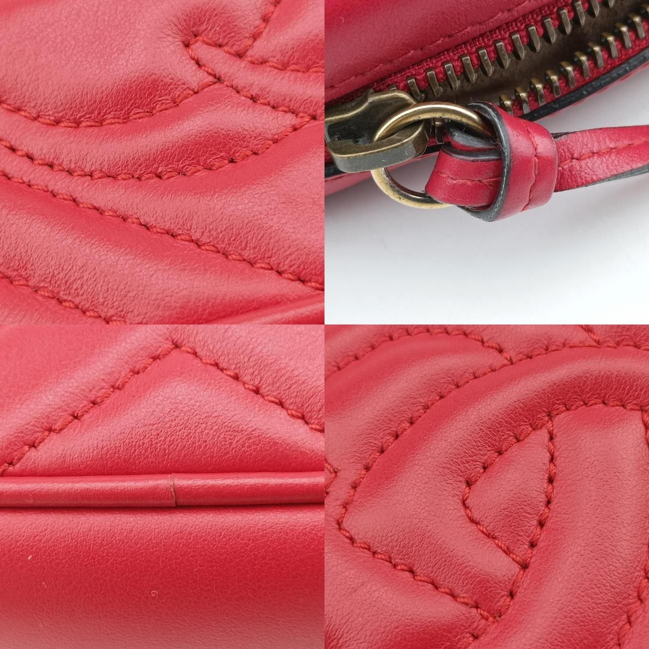 グッチGucciGGマーモントレッドレザー448065B023155912