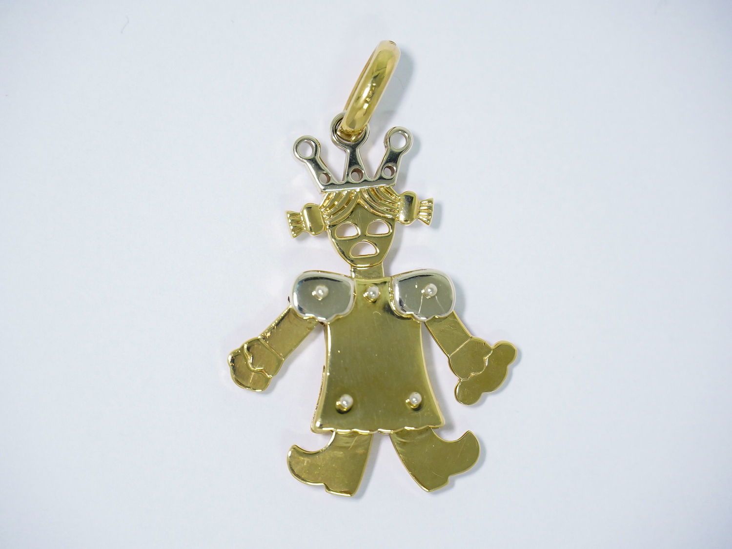 本物 ポメラート Pomellato クイーン モチーフ 750 YG WG ペンダント  