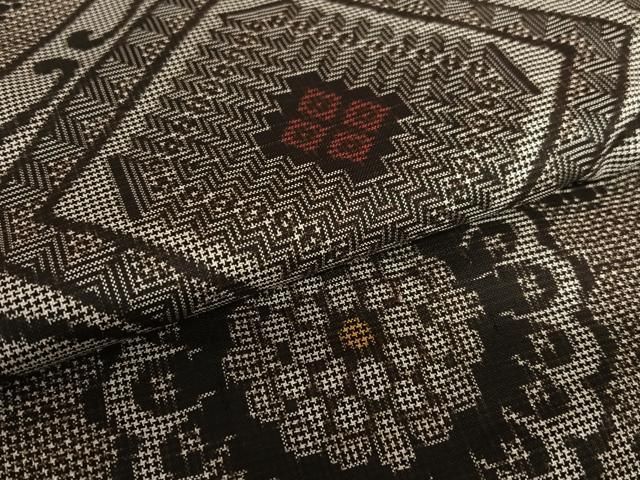 平和屋着物○本場大島紬 龍郷絣 花菱文 正絹 逸品 AAAU8395zg - メルカリ 