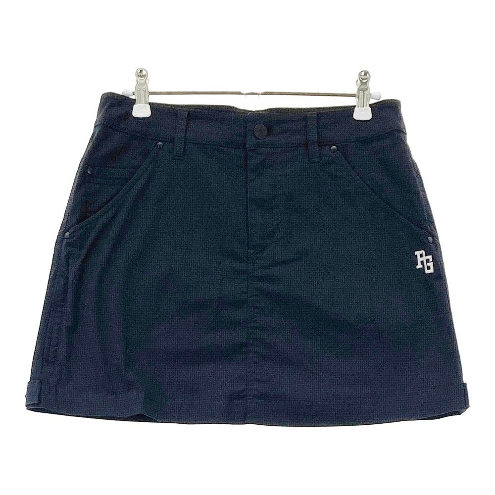 新品タグ付　Pearly gates スカート　sizeＯ PEARLY GATES スカート サイズ0 ネイビー ゴルフ S ボタニカル
