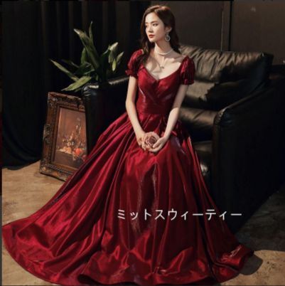 ドレス パーティードレス 二次会 演奏会用ロングドレス 半袖 披露宴 結婚式 演奏会 発表会 二次会 コンサート ステージ イブニングドレス カクテルドレス