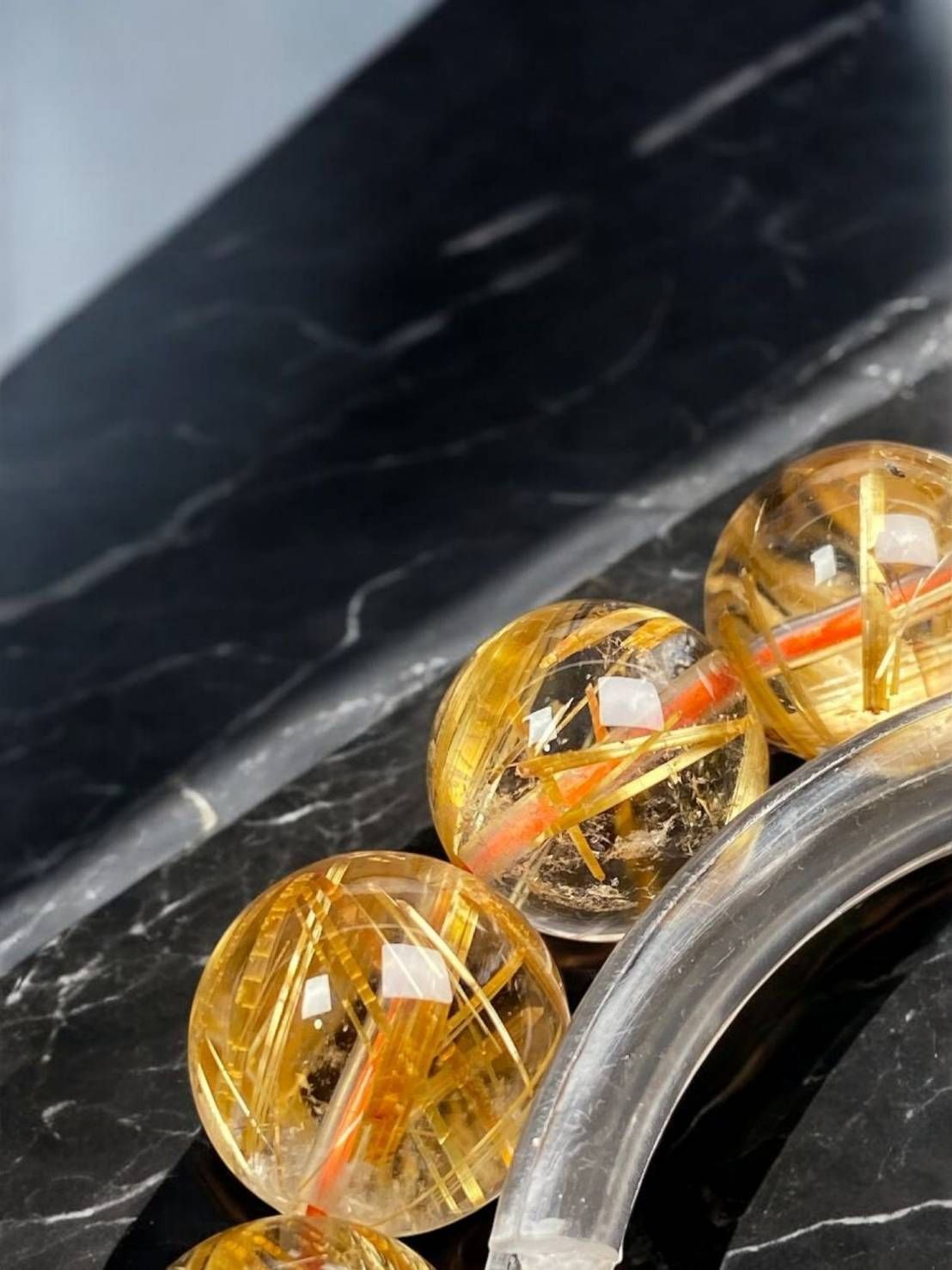 ura7j19]式神入りタイチンルチル最強の金運・幸運・守護石14㍉超極品位