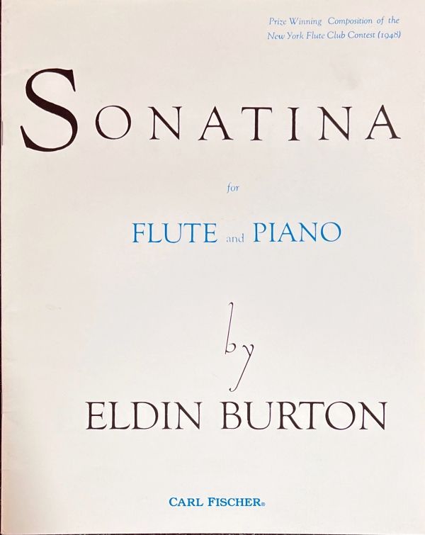 バートン ソナチネ (フルート+ピアノ)輸入楽譜 Eldin Burton Sonatina 洋書