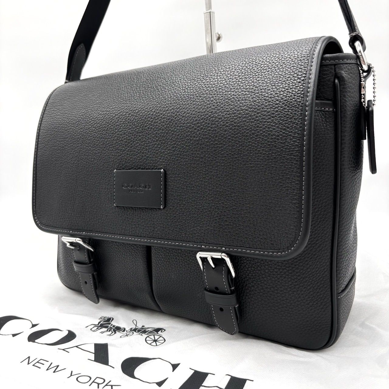 未使用保管品/現行✨コーチ メッセンジャーバッグ スプリント A4 ブラック ✨美品✨ COACH コーチ メッセンジャーバッグ スプリント A4
