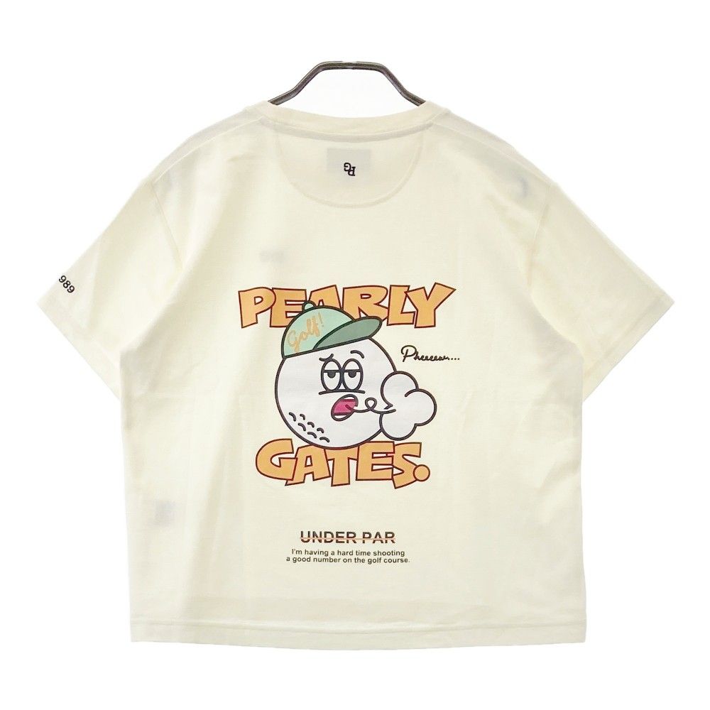 サイズ：0 PEARLY GATES パーリーゲイツ 2024年モデル 半袖Tシャツ バックプリント ホワイト系 [240101452081] ゴルフウェア レディース ストスト サイズ：0 PEARLY GATES パーリーゲイツ 2024年モデル 半袖Tシャツ
