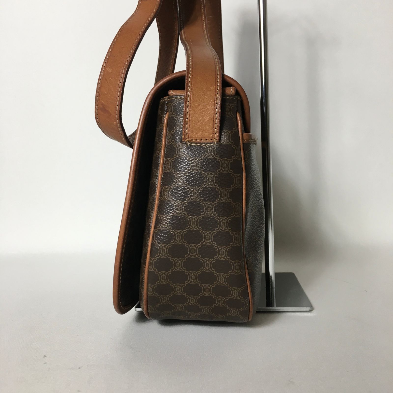 2507-207｜美品｜セリーヌ ショルダーバッグ ブラウン マカダム柄 2507-207｜美品｜セリーヌ ショルダーバッグ ブラウン マカダム