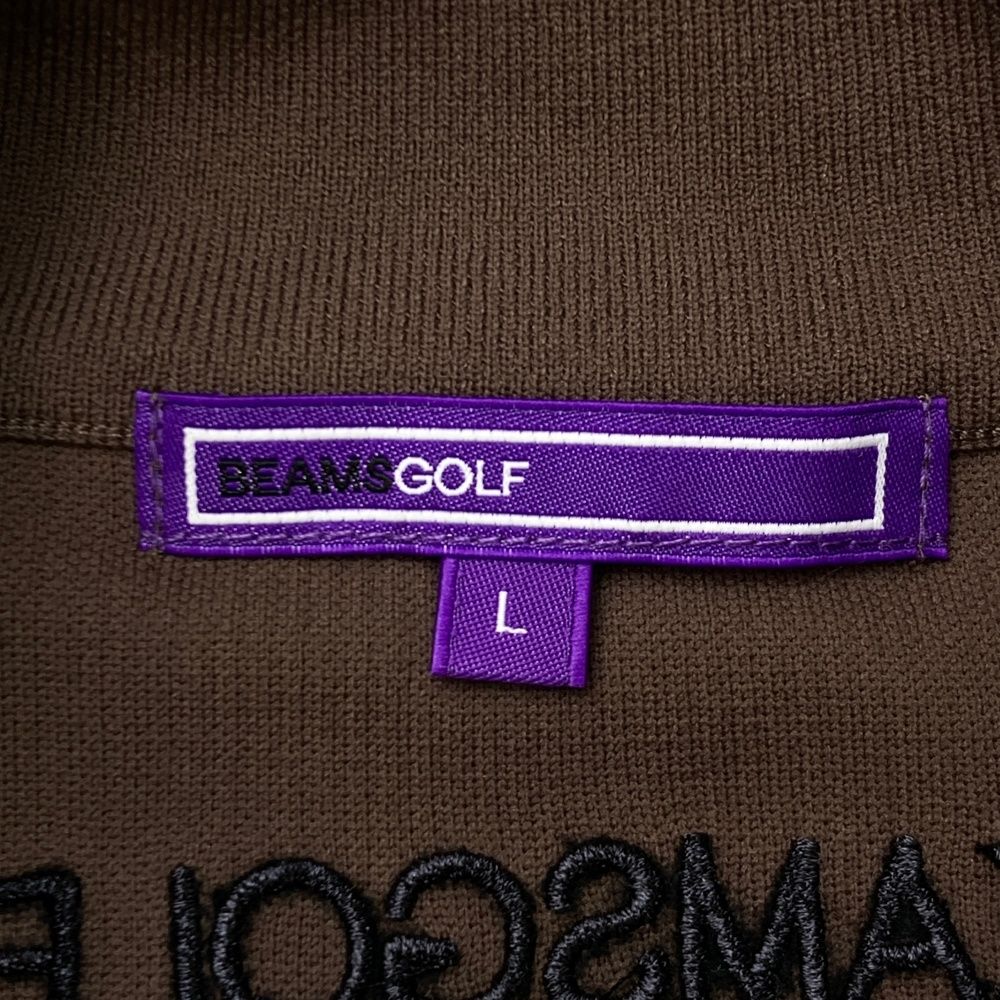 サイズ：L BEAMS GOLF ビームスゴルフ 2024年モデル 長袖ジップジャケット チェック柄 ブラウン系 [240101471645] ゴルフウェア メンズ ストスト サイズ：L BEAMS GOLF ビームスゴルフ 2024年モデル 長袖ジップ