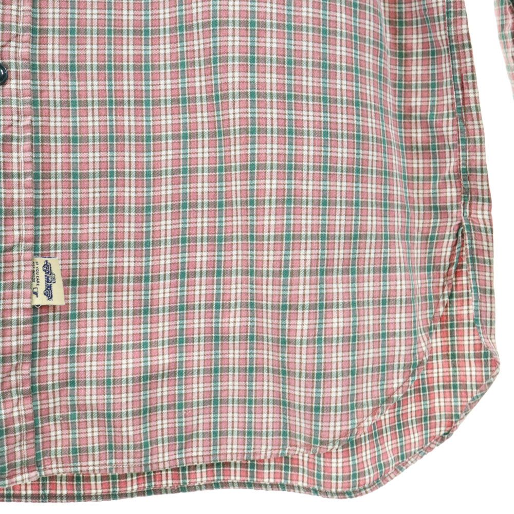 RRL 90s 初期タグ 赤3星 オールド チェック柄 長袖 シャツ M レッド系