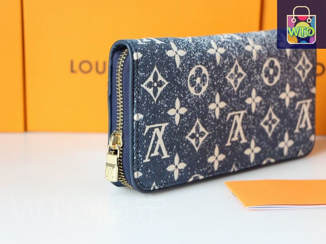 未使用◆正規品◆LOUISVUITTONヴィトンモノグラム折財布ジャガードデニム 今日特価】Louis Vuitton ルイ・ヴィトン モノグラムデニム