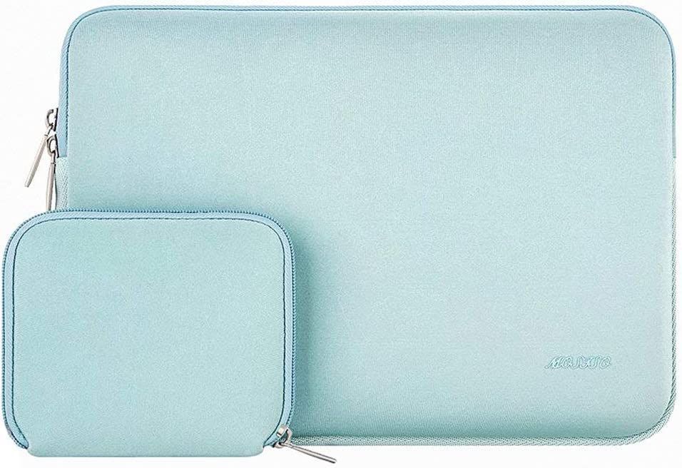 【人気商品】適用機種 Laptop スリーブバッグ 15インチ、小さなケース付き ラップトップ ネオプレン素材 バッグ MOSISO (ミントグリーン)