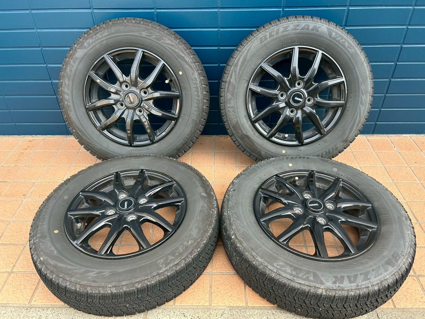 社外ホイール×スタッドレスタイヤセット BRIDGESTONE VRX2 145|80|R13 軽自動車用 エブリィワゴン アトレー等へ