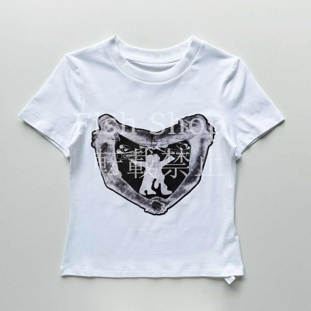 OPEN YY Tシャツ オープンワイワイ HUG&HEART T-SHIRT YY HUG&HEART T-SHIRT, WHITE