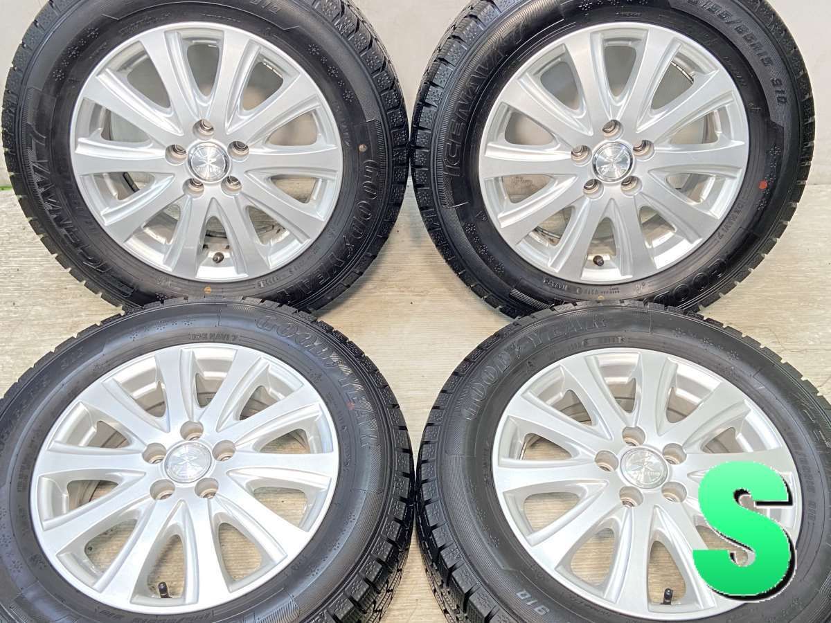 195/65R15  nグッドイヤー アイスナビ7 n　 AIR BERG n15x6.0 43 100-5穴 n中古タイヤ スタッドレスタイヤ ホイールセット 4本セットn w15240910032
