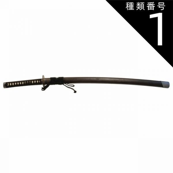 【美品】居合刀　模造刀 龍と鶴の目貫・波文鍔・黒鞘付／高級刀掛＆刀袋付き 斎藤一拵え 亜鉛合金刀身 刀袋付 高級模造刀｜【公式】模造刀