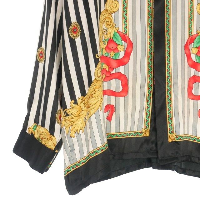 Gianni Versace - ジャンニヴェルサーチ GIANNI VERSACE シャツ ブラウス ロングスリーブ 長袖 総柄 シルク レディース 40 マルチカラー ジャンニヴェルサーチGIANNI VERSACE 総柄プリントボタンフライ