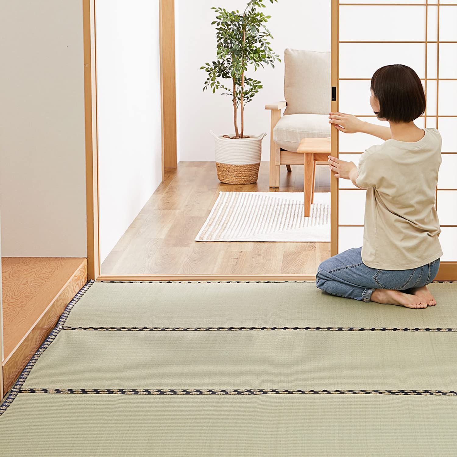 い草 上敷き 萩原 本間6畳 約286×382cm 谷川 い草カーペット 引目織 抗カビ 傷防止 日焼け防止 MARWIL-DEMENAGEMENTS_CH