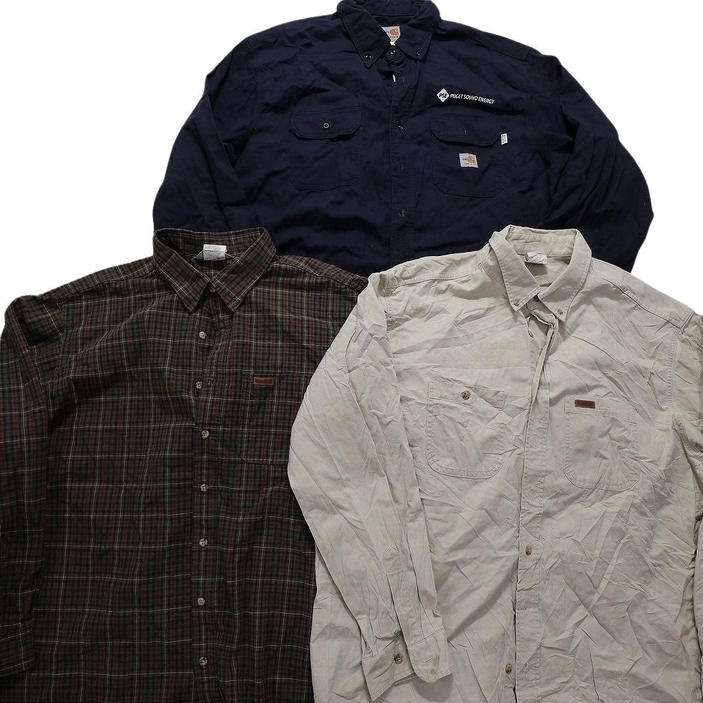 古着卸 まとめ売り カーハート Carhartt 長袖シャツ 10枚セット  