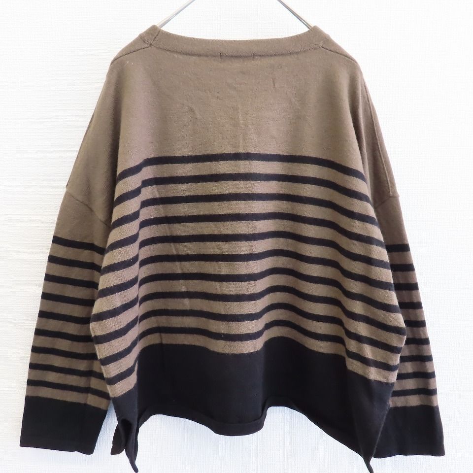 オーシバルORCIVALウール100%パネルボーダーニット TIME SALE] ORCIVAL オーシバル パネルボーダー ボートネック