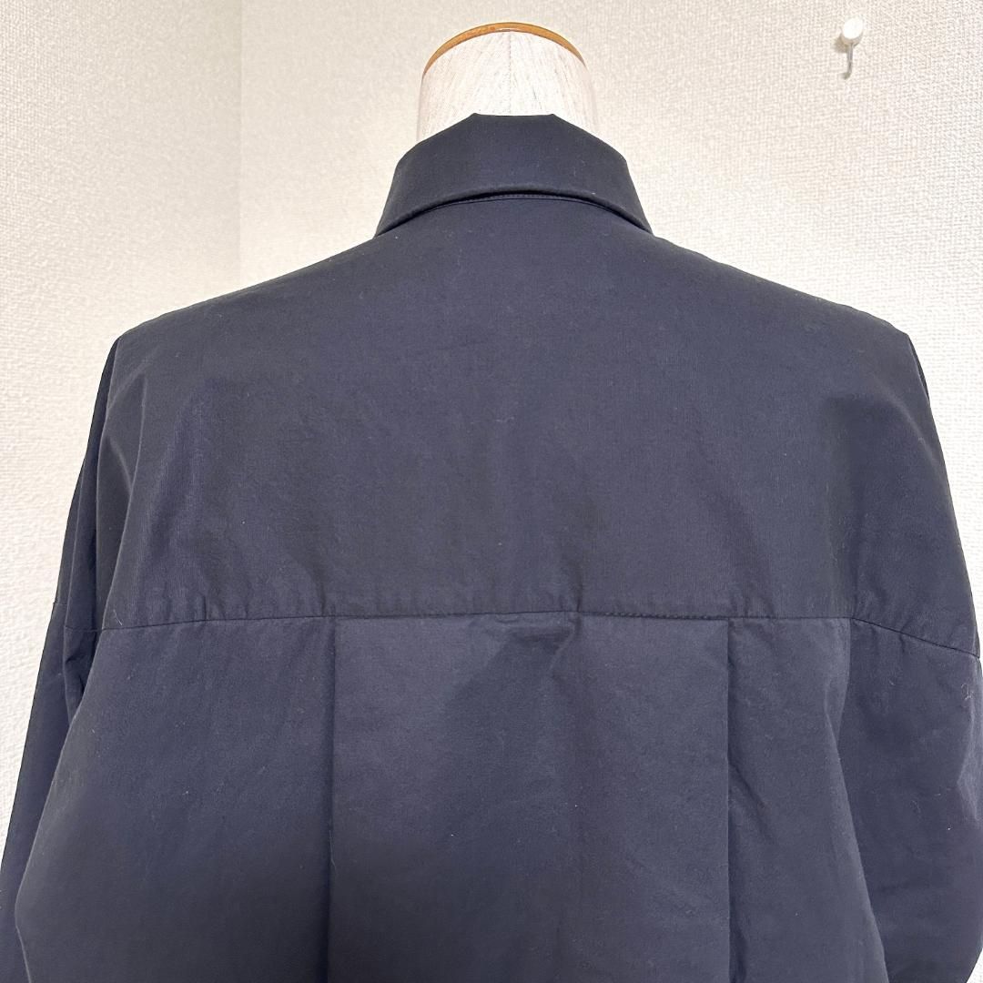 ENFOLD SOMELOS コットンパディングシャツ 中綿入り 手洗い可 黒