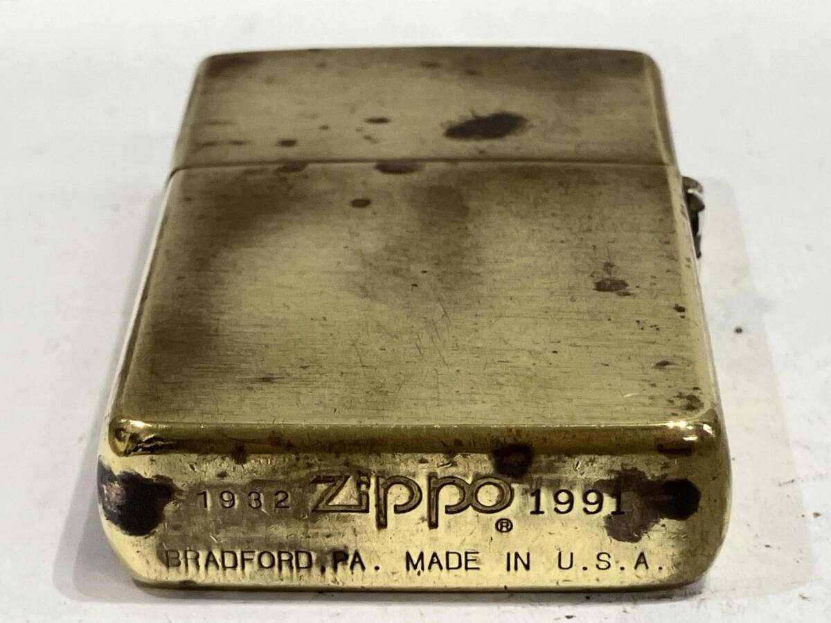 Zippo ジッポー 1991年製 SOLIO BRASSオイルライター ZIPPO Zippo ジッポー 1991年製 SOLIO BRASSオイルライター ZIPPO