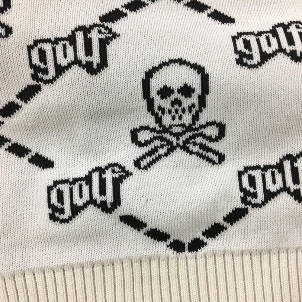 白×黒 スカル総柄