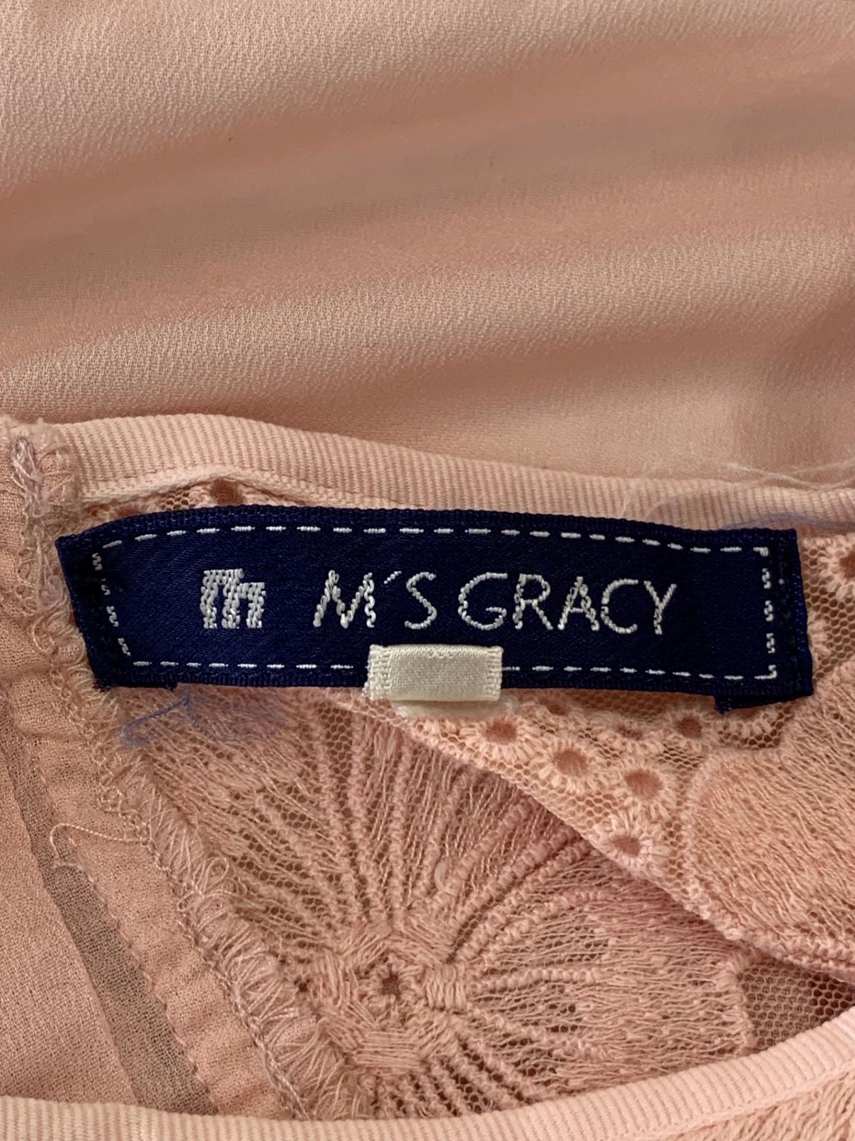 M'S GRACY フラワージップ ジャケット 38 ピンク エムズグレイシー 320316 Tシャツ カットソー 38 ピンク