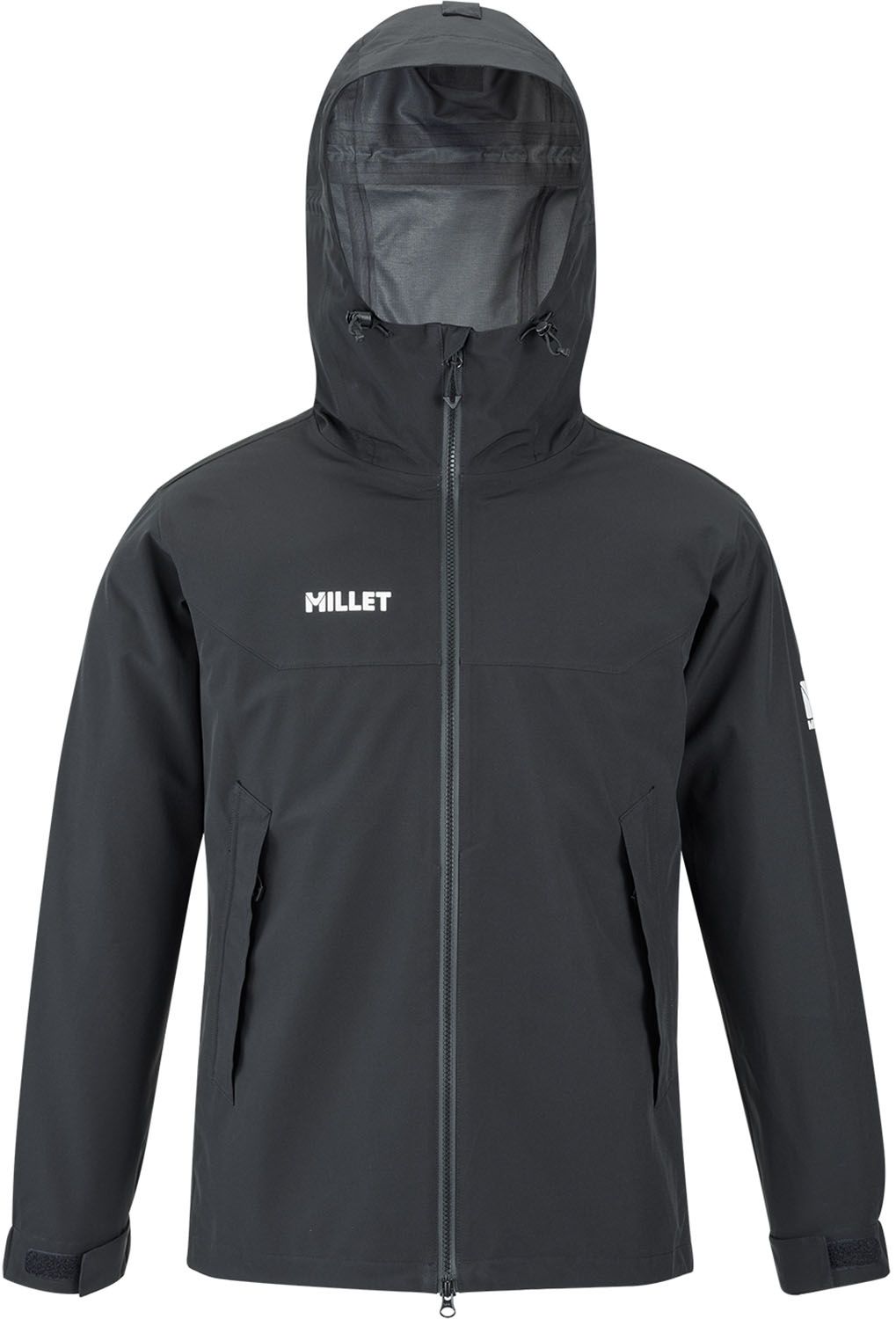 ミレー MILLET アウトドア TEMPETE JKT レインジャケット ウエア レジャー 防水透湿性 ダブルスライダー 蒸れを逃す 動きやすい 左右ハンドポケット フロントダブルジッパー MIV03172 N0247 BLACK-NOIR