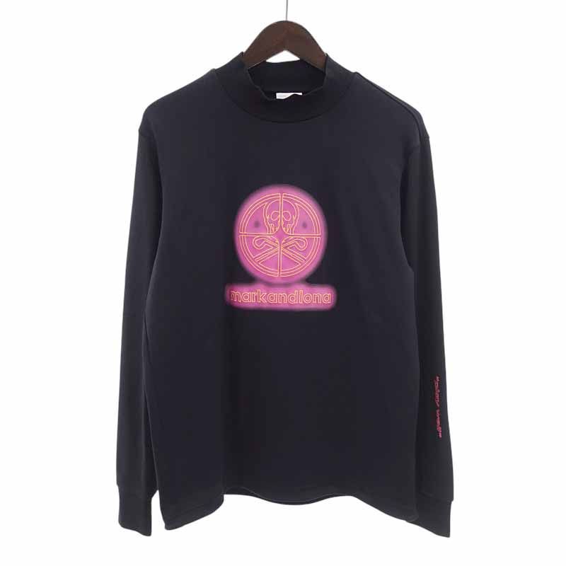マークアンドロナ|MARKLONA ゴルフ 23SS Verve Mock Neck Shirts 長袖 カットソー ブラック サイズ メンズ46