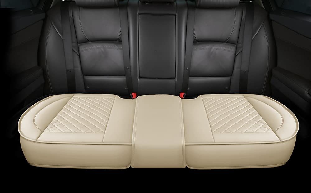 格安 SanQing カーバックシートカバー ボトムカーリアシートカバー ユニバーサルレザーリアシートボトムカバー 自動車用シートクッション 90%車種対応 (ベージュ) その他