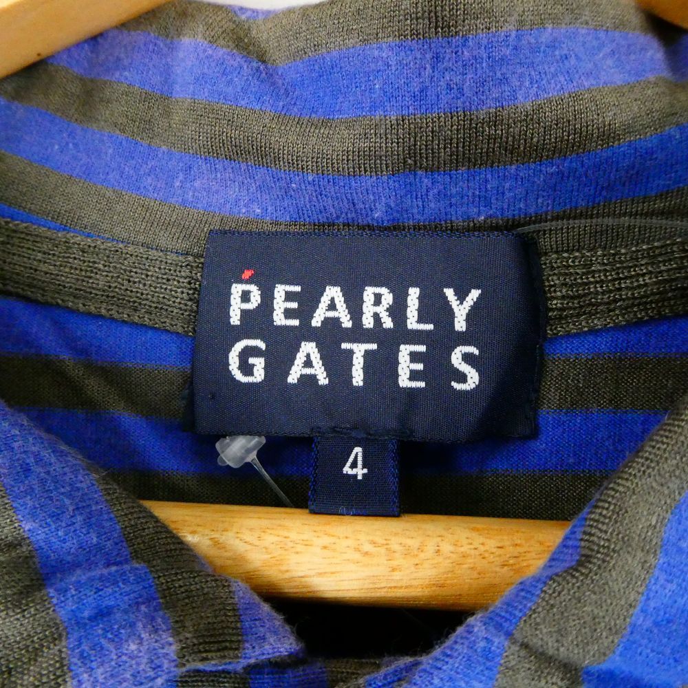PEARLY GATES ゴルフウェア　ボーダー 半袖ポロシャツ サイズ4 PEARLY GATES ゴルフウェア ボーダー 半袖ポロシャツ サイズ4 サイズ