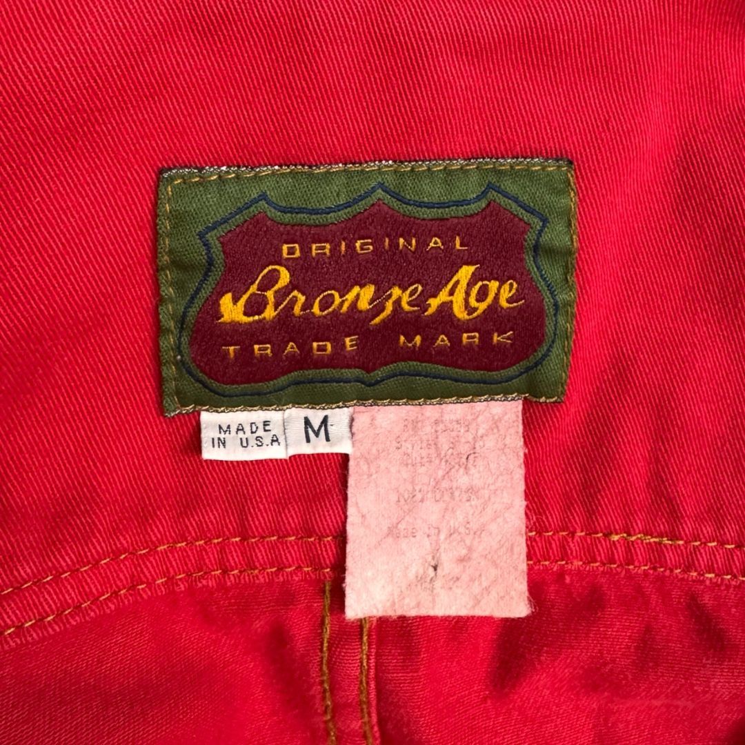 BRONZE AGE(ブロンズエイジ)カバーオール レッド 90's USA製 BRONZE AGE(ブロンズエイジ)カバーオール レッド 90's USA製