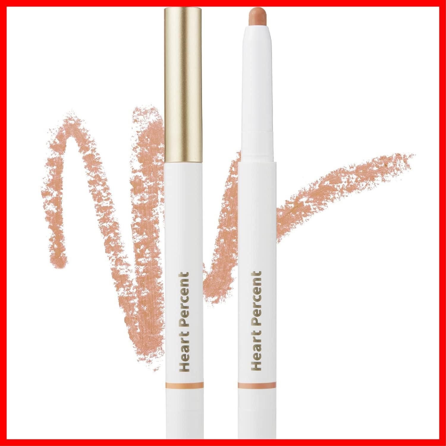 商品 Dote On Mood ドットオンムードリップペンシル Lip Pencil リップライナー リップベース シェディング チーク Percent マルチ4in1リップペンシル 口角ライナー 12. ハートパーセント Heart キャラメルベー