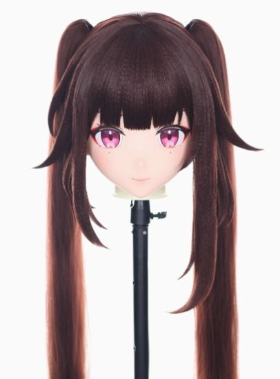 ☆即納 全頭マスク カツラ付き ロック付き NO.486 ドール ヘッド