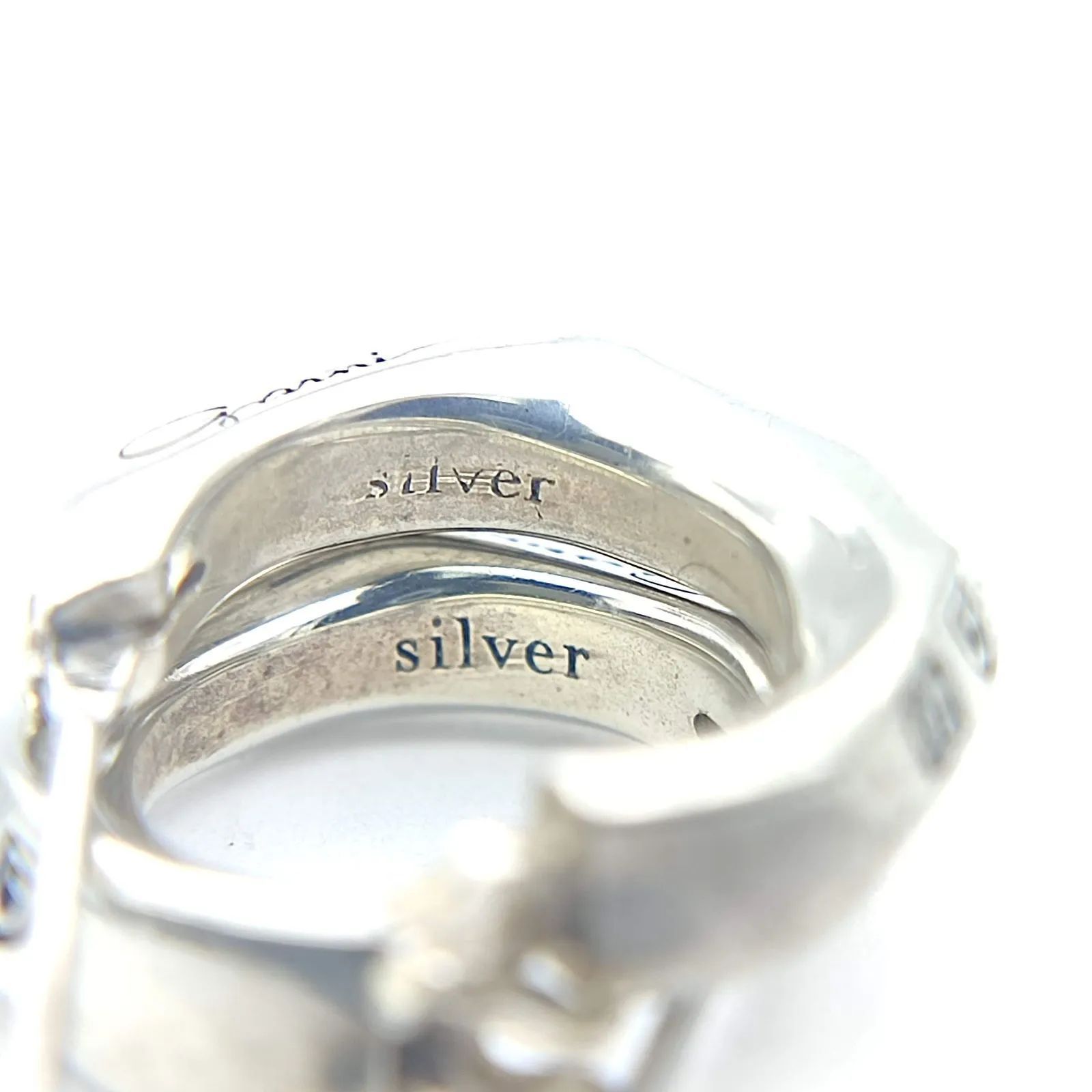 Garni ガルニ シルバー フープピアス カジュアル 美品】GARNI ガルニ クロッケリーフープピアス SILVER シルバー