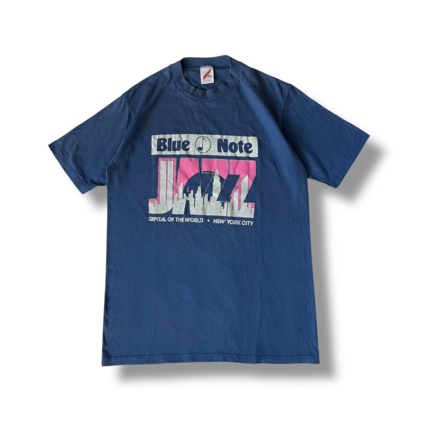 JERZEES◆Tシャツ/S/コットン/BLU 1200W-2497-JNavy-0-