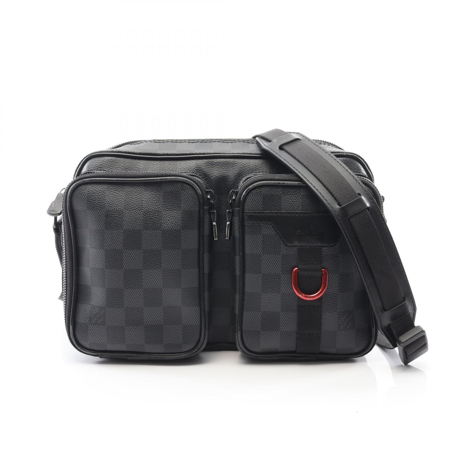 ルイ ヴィトン LOUIS VUITTON ショルダーバッグ ユーティリティ メッセンジャー N40280 PVCコーティングキャンバス レザー ユーティリティ メッセンジャー メンズ