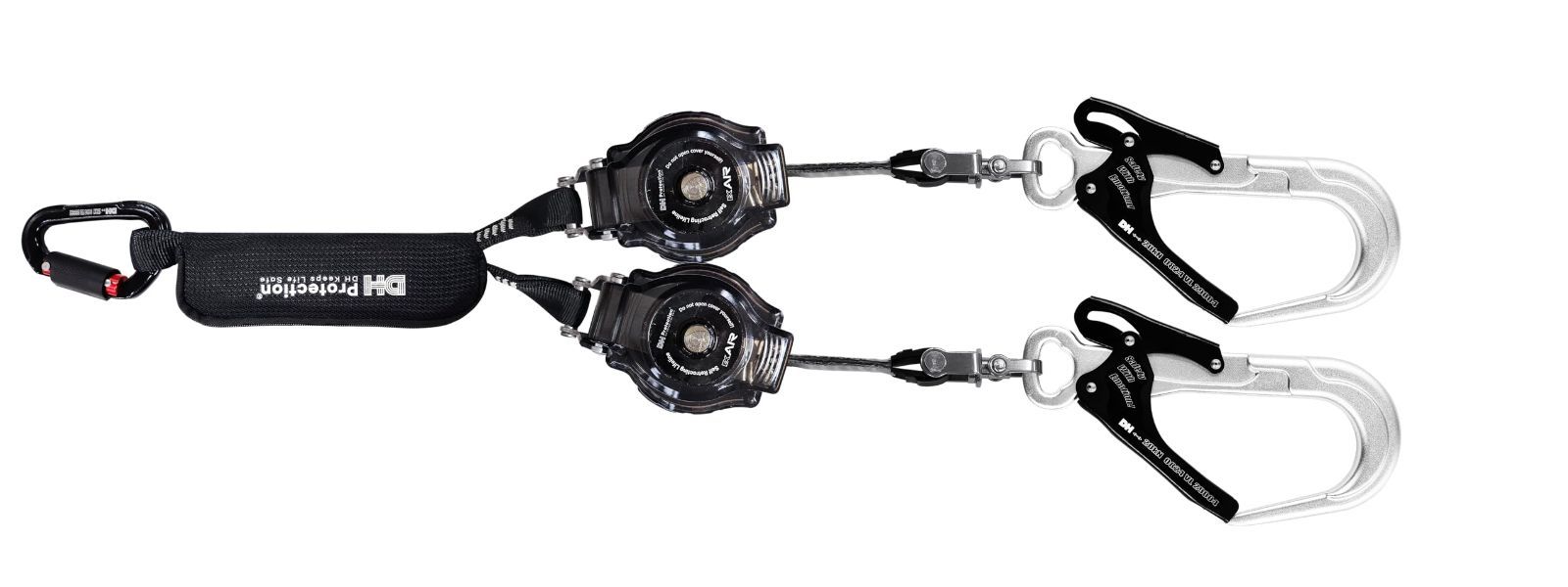 Ex Air 軽量 巻取ランヤード 1種 胴ベルト 新規格 兼用 130㎏以下 2丁掛け フルハーネス ランヤード PROTECTION 墜落制止用器具 安全帯 巻取ダブル ロック装置あり フルハーネス 胴ベルト兼用 DH 130kg ロックタイプ