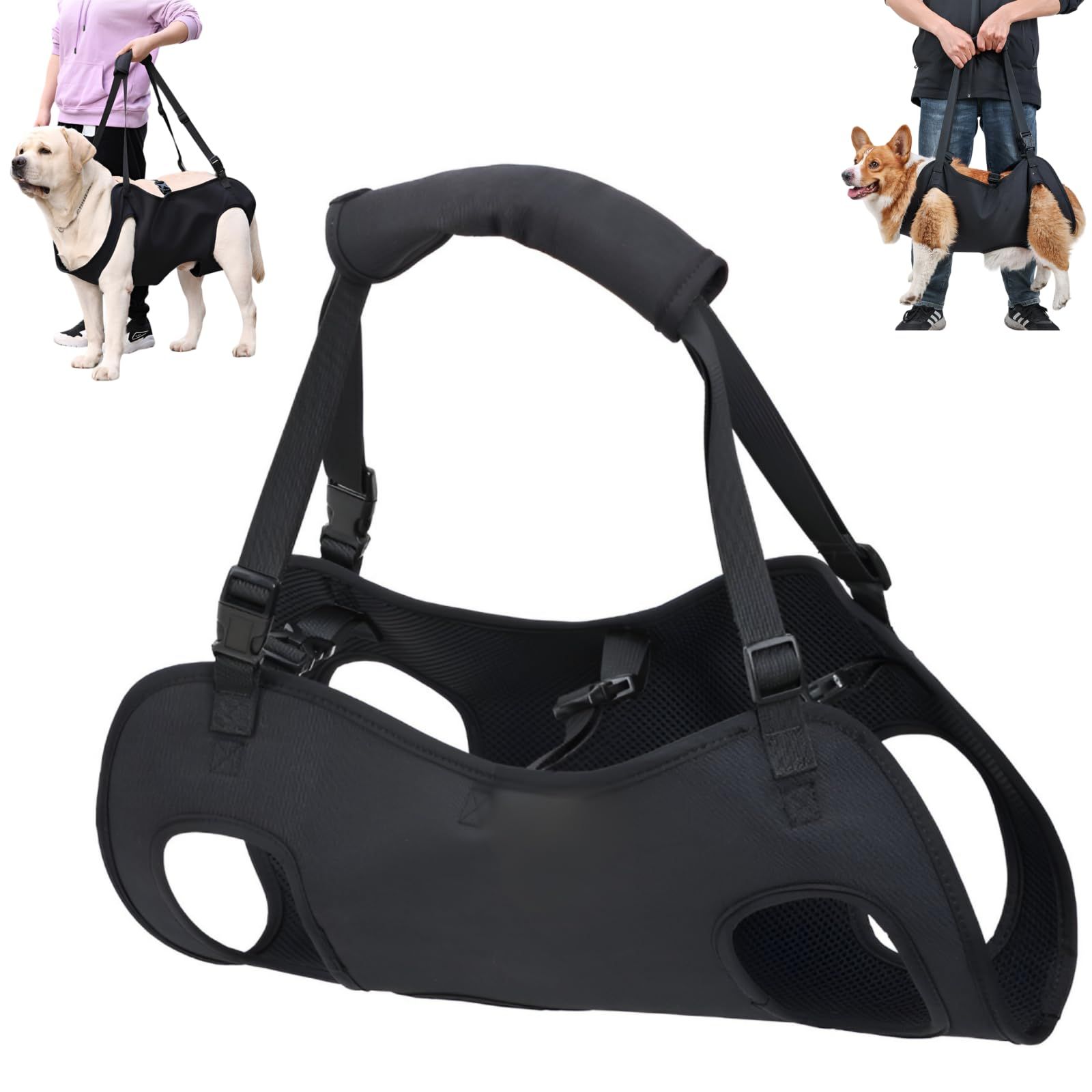 犬用リフトハーネス 全身犬用バックパックハーネス 緊急用犬用バックパック 障害者、高齢者、関節損傷、安定性を失った犬用 中型犬 小型犬 歩行補助 防災  犬のおんぶ紐 – Giipet 犬用リフトハーネス 犬用スリング 中型大型犬用 調節可能な犬用サポートハーネス 後ろ足用 ... 犬用リフトハーネス 大型犬 犬用スリング 背中脚用 犬用サポート パッド入りハーネス 高齢者 けがをした障害のある犬