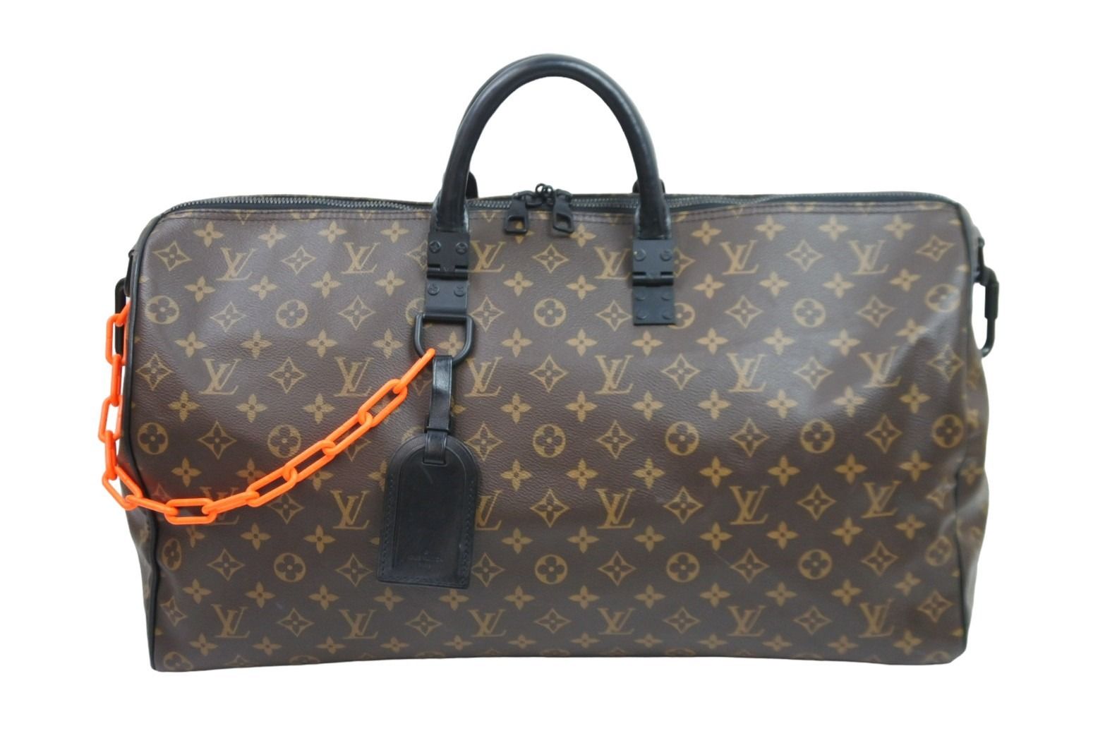 LOUISVUITTON ヴァージル期黒モノグラムキーポル50