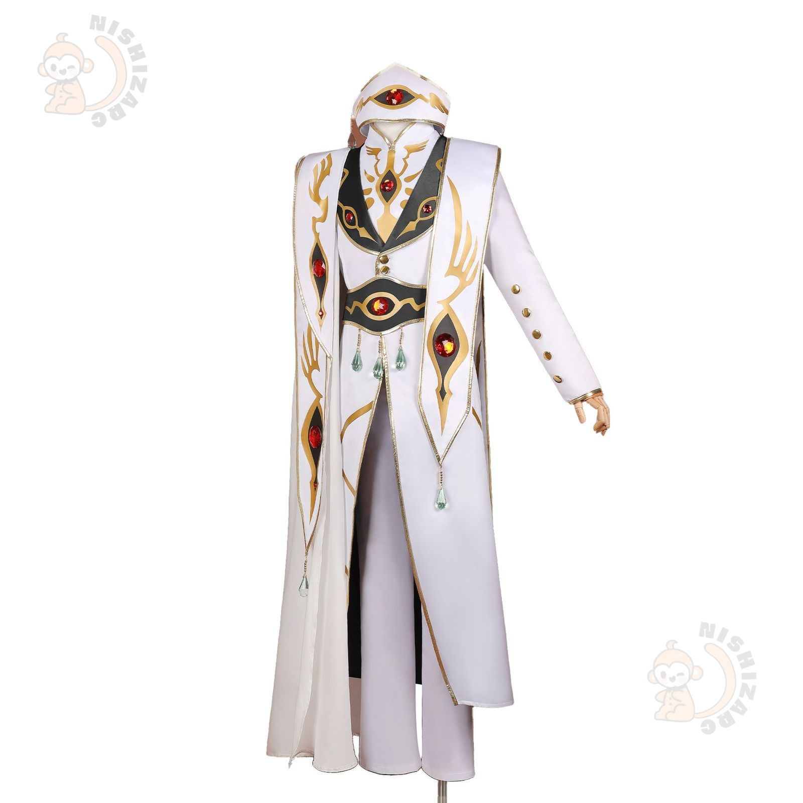 コスプレ 衣装 ルルーシュ コードギアス 白皇帝 制服風 アニメ キャラクター 仮装 メンズ M2508020-5