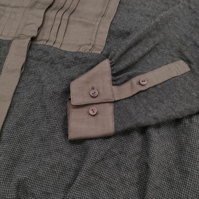 Conges payes ピンタック 千鳥格子 B0134RFA058 ワンピース  