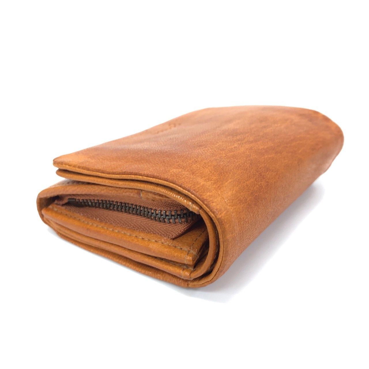 genten ゲンテン GOAT NUME ゴートヌメ 折り財布 キャメル 山羊