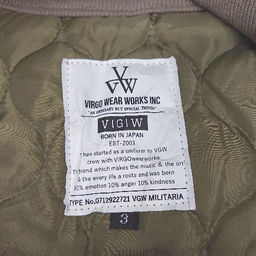 ◇ ⊇ VIRGOwearworks ヴァルゴウェアワークス キルティング