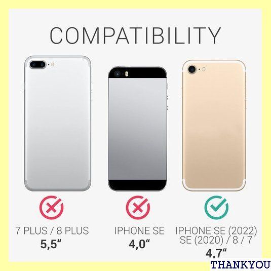 kalibri Apple iPhone SE3 / iPhone SE2 / iPhone SE 2022 / iPhone SE 2020 / iPhone 8 / iPhone 7対応 ケース - TPU シリコン スマホカバー エ ース 対応 1288