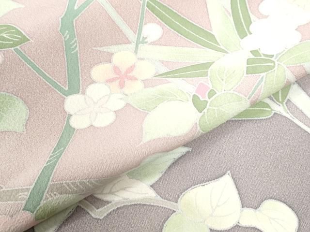 平和屋着物○訪問着 友禅 枝花文 暈し染め 正絹 逸品 CAAU3028yc  