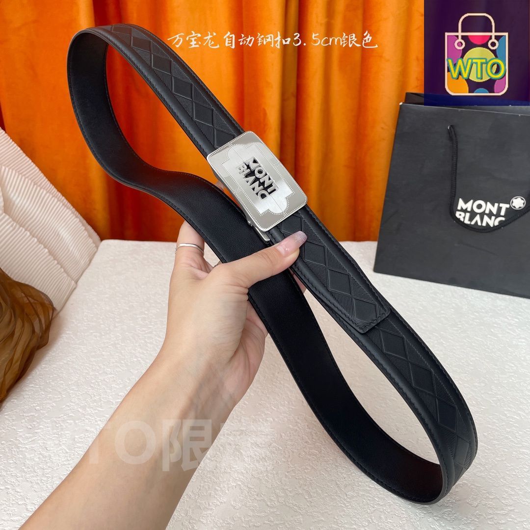 美品✨montblanc モンブラン　ベルト　ウエスト調整可能　最大110ｃｍ 今日特価】Montblanc モンブラン レザーベルト - メルカリ
