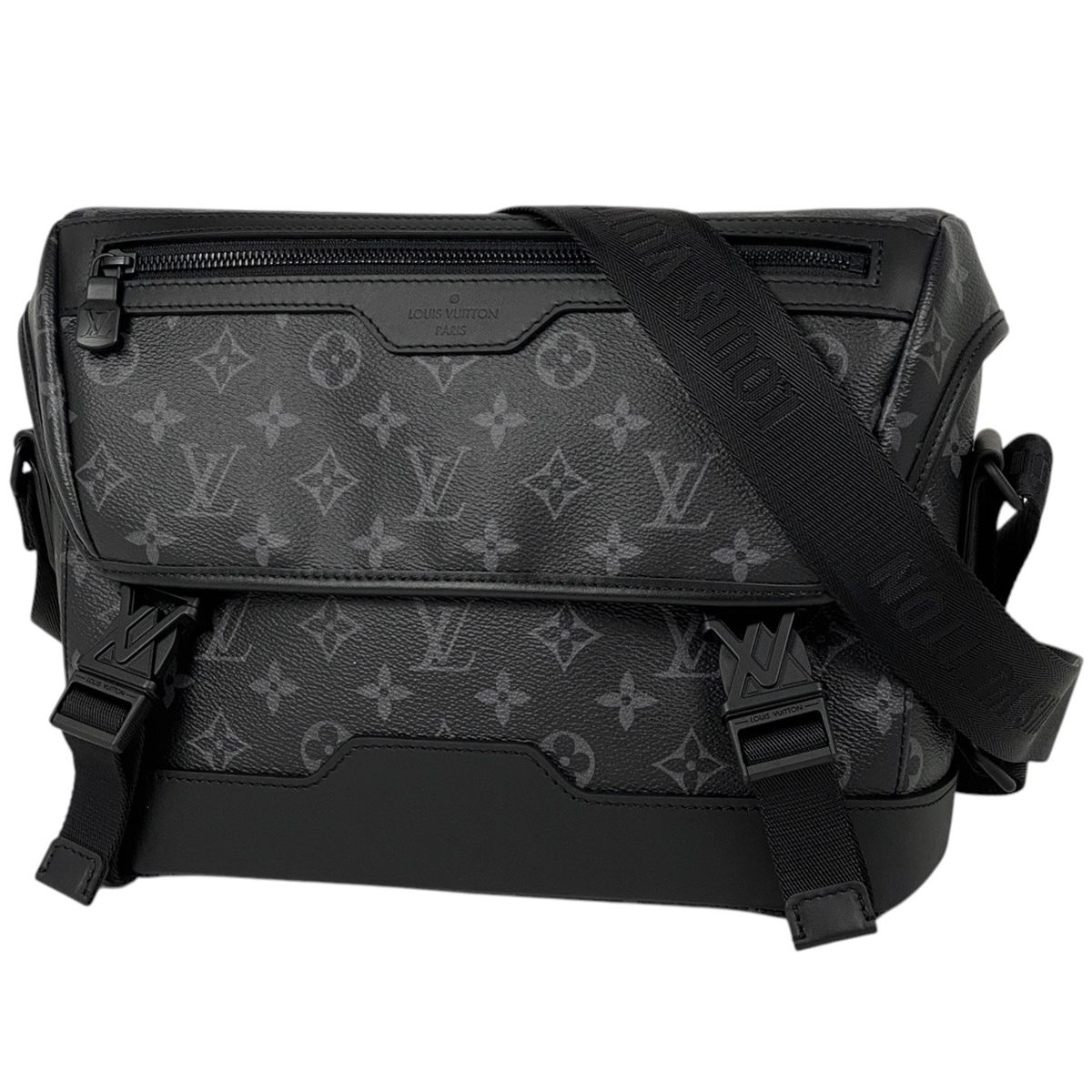 ルイ ヴィトン Louis Vuitton メッセンジャー ヴォワヤージュ PM 斜め掛け ショルダーバッグ モノグラムエクリプス ノワール ブラック M12517 メンズ