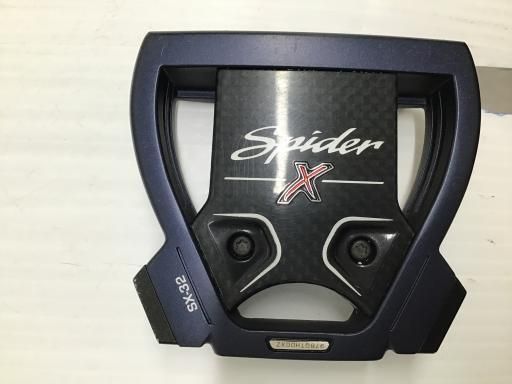 テーラーメイド Spider X BLUE WHITE スモールスラント 34インチ パター PT スチール ブラック フレックスその他 メンズ 男性用 右利き 右用 Dランク ゴルフクラブ