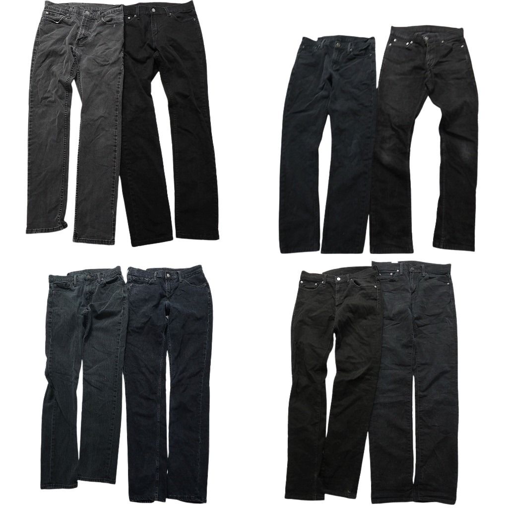 古着卸 リーバイス 511 デニム ブラックデニム パンツ 8枚セット メンズ 30 |31 アメカジ フェード 古着 NA3500