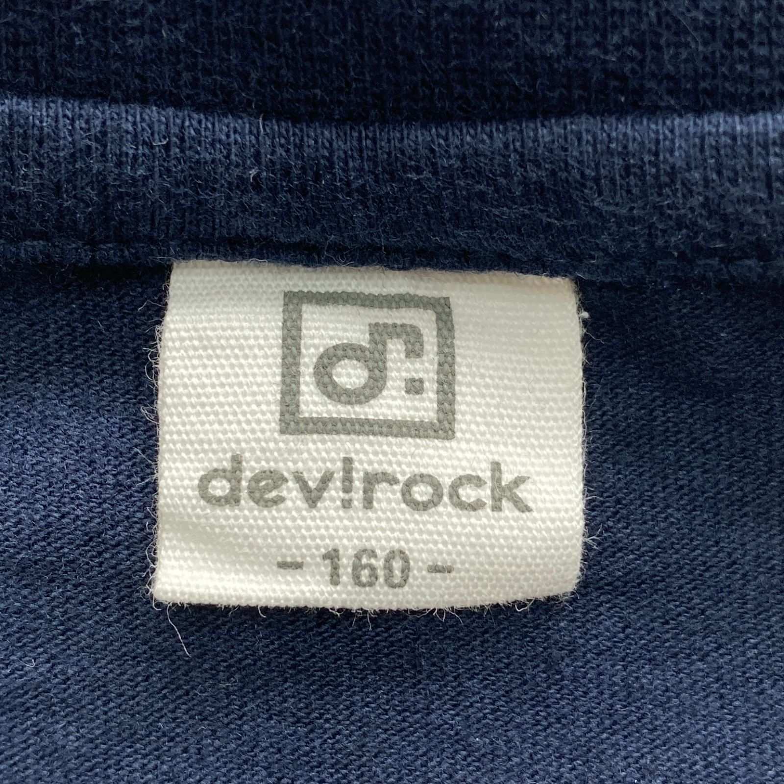 6498 ★キッズ Tシャツ devirock デビロック ネイビー サイズ160 USED